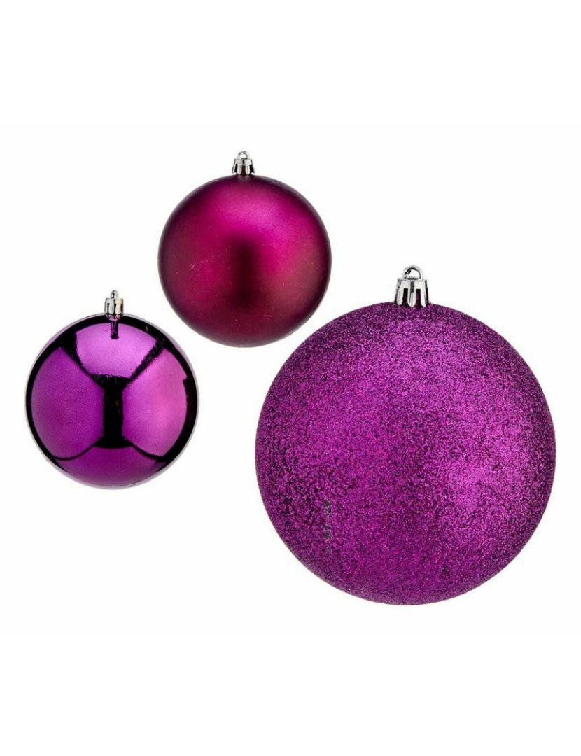 imagem de Conjunto de bolas de Natal Roxo Plástico 10 x 13 x 10 cm (12 Unidades)2