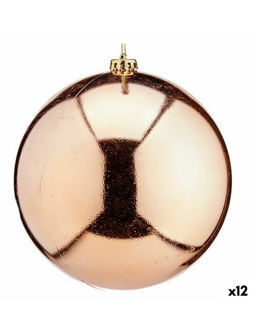 Krist+ - Bola de Natal Cobre Plástico 20 x 21 x 20 cm (12 Unidades)