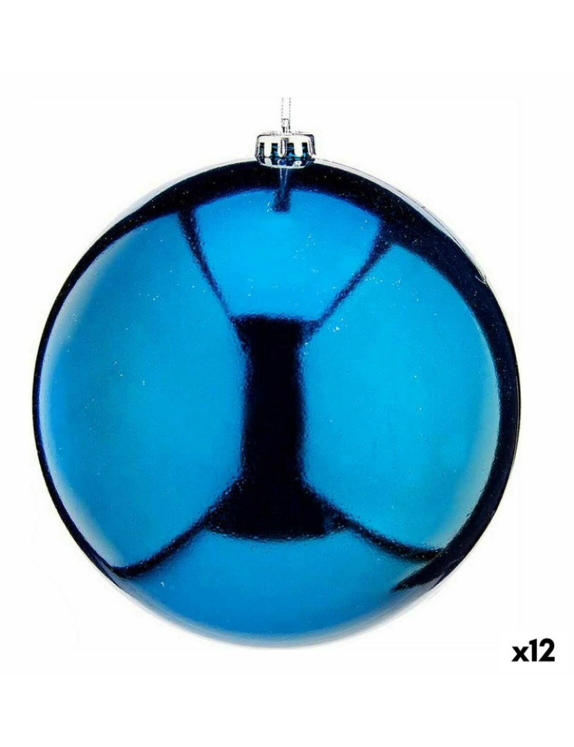 Krist+ - Bola de Natal Azul Plástico 20 x 20 x 20 cm (12 Unidades)