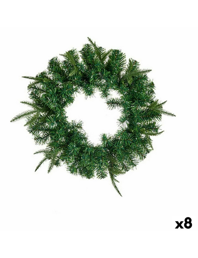 Krist+ - Coroa de Natal Verde 45 x 6 x 45 cm (8 Unidades)