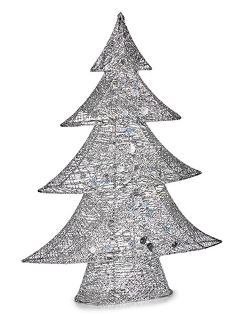 imagem de Figura Decorativa Árvore de Natal Metal Prateado 12 x 59,5 x 48,5 cm (3 Unidades)2