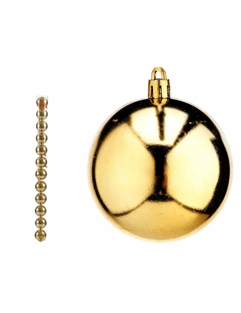 imagem de Conjunto de bolas de Natal Dourado PVC Ø 7 cm (12 Unidades)2