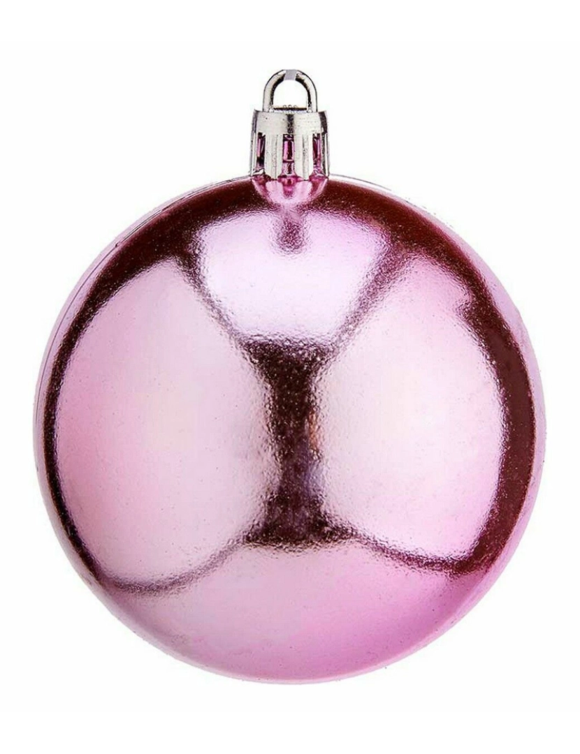 imagem de Conjunto de bolas de Natal Cor de Rosa Plástico Ø 7 cm (12 Unidades)2