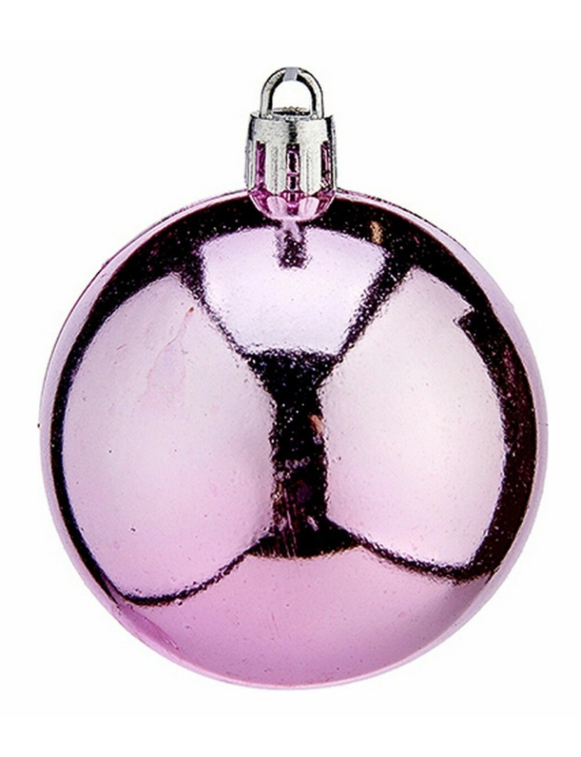 imagem de Conjunto de bolas de Natal Cor de Rosa Plástico 6 x 7 x 6 cm (12 Unidades)2