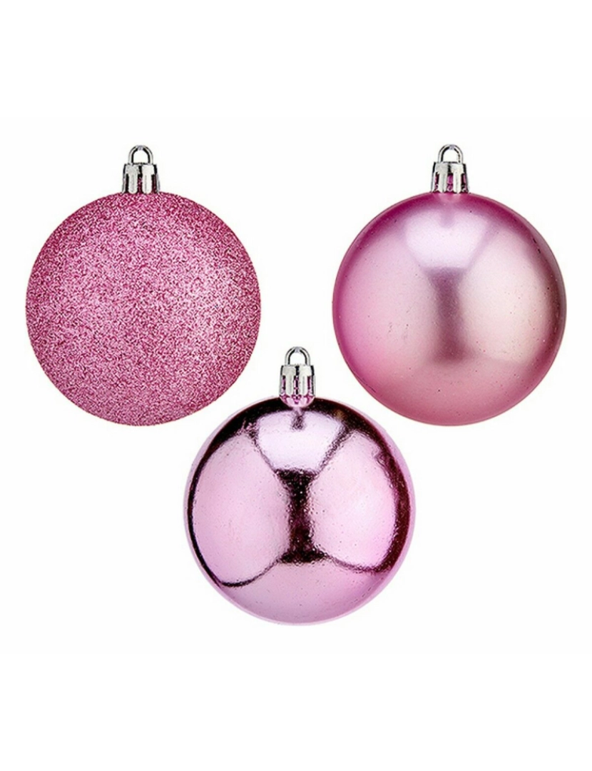 imagem de Conjunto de bolas de Natal Cor de Rosa PVC Ø 7 cm (12 Unidades)2