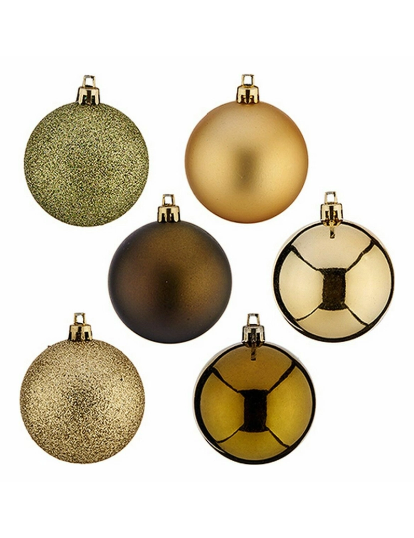 imagem de Conjunto de bolas de Natal Verde Dourado Plástico 6 x 7 x 6 cm (10 Unidades)2
