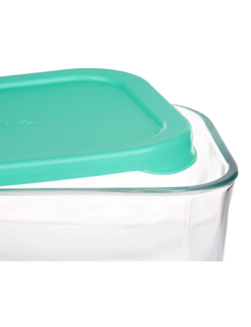 imagem de Lancheira SNOW BOX Verde Transparente Vidro Polietileno 420 ml (12 Unidades)4