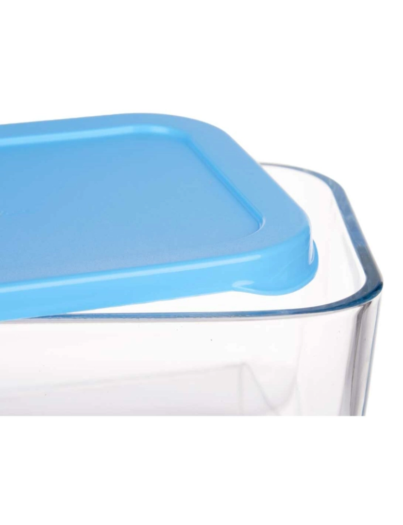 imagem de Lancheira SNOW BOX Azul Transparente Vidro Polietileno 790 ml (12 Unidades)4