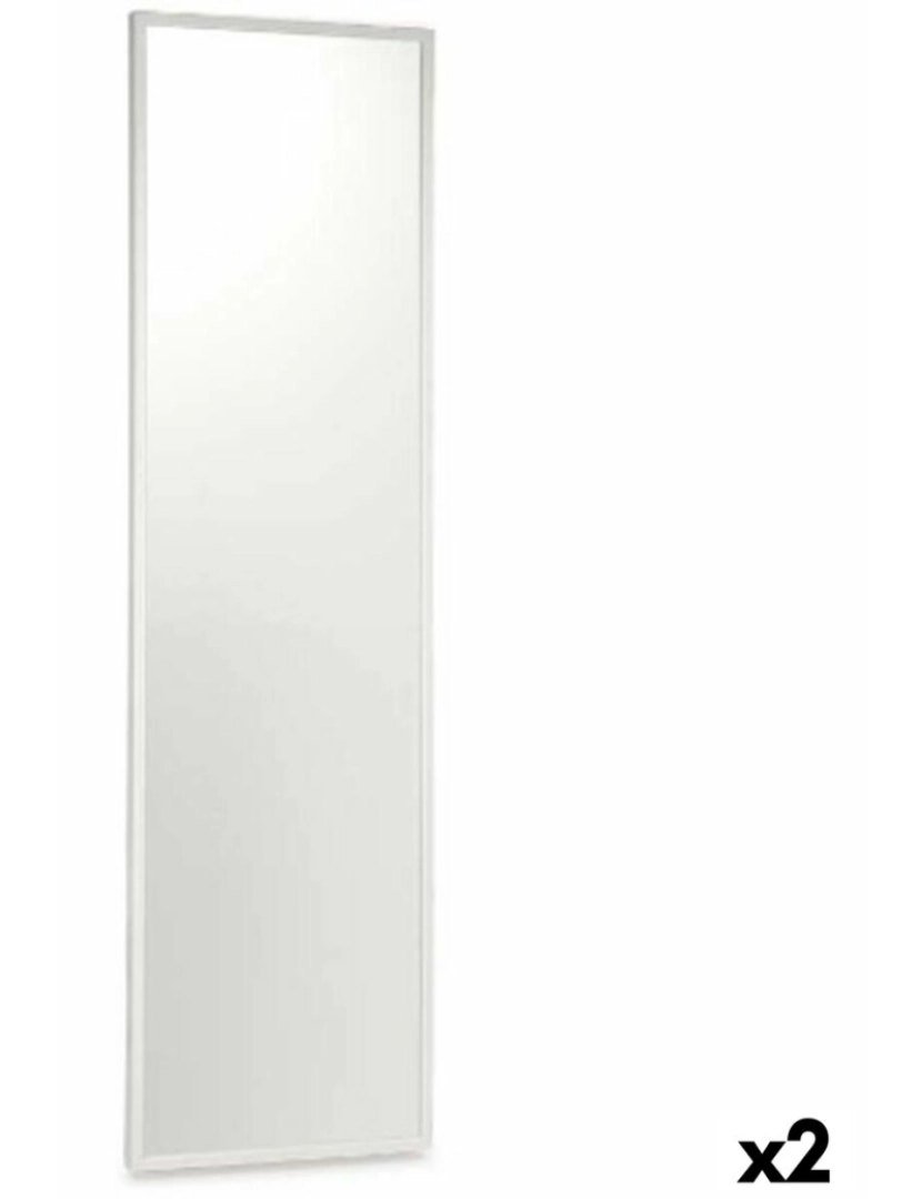 Gift Decor - Espelho de parede Branco Madeira MDF 40 x 142,5 x 3 cm (2 Unidades)