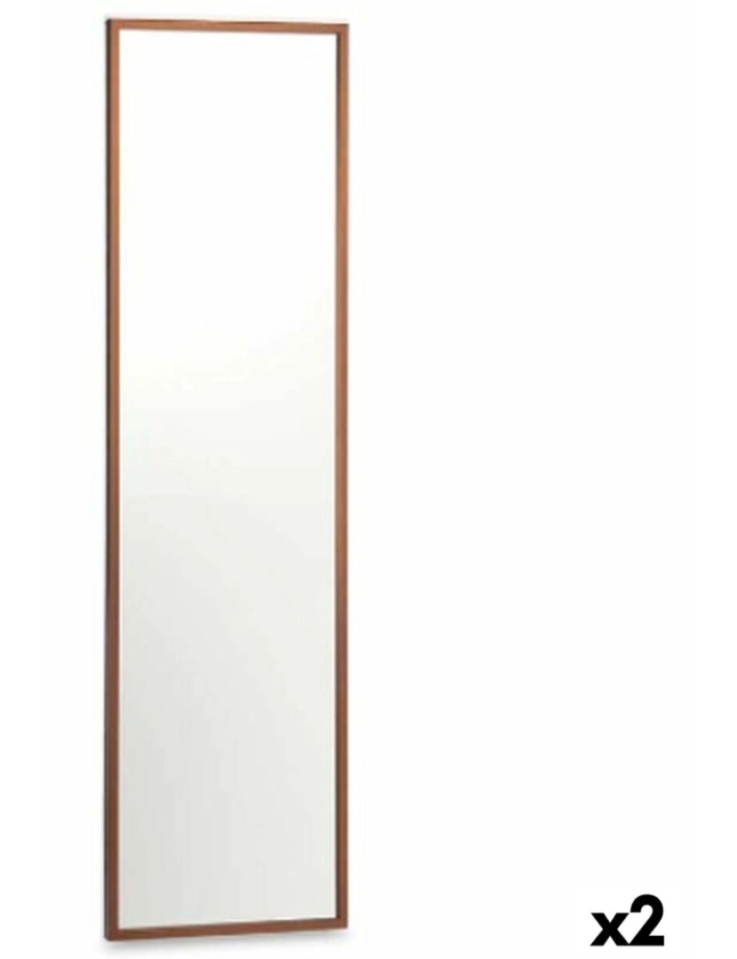 Gift Decor - Espelho de parede Bronze Madeira MDF 40 x 142,5 x 3 cm (2 Unidades)
