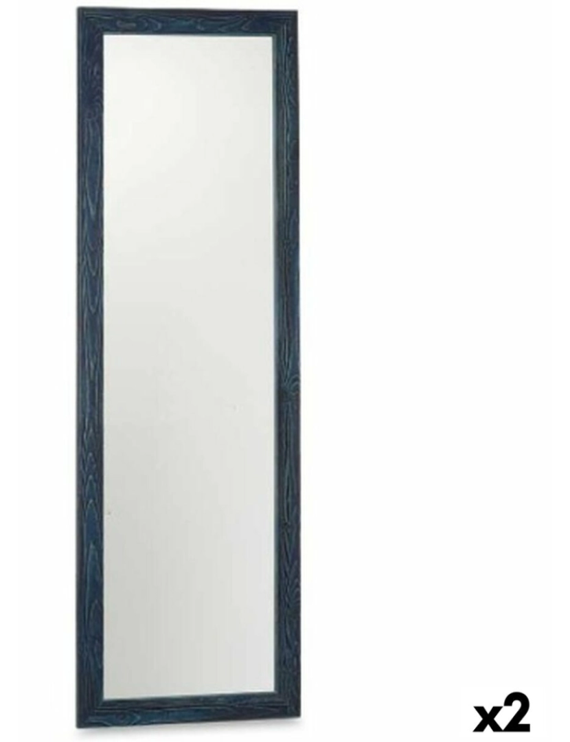 Gift Decor - Espelho de parede Azul Madeira MDF 48 x 150 x 2 cm (2 Unidades)