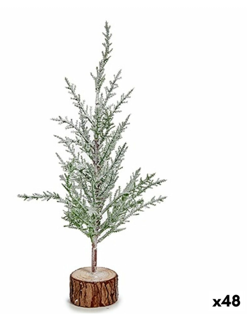 Krist+ - Árvore de Natal Castanho Verde Madeira Plástico 5,5 x 34 x 10,5 cm (48 Unidades)