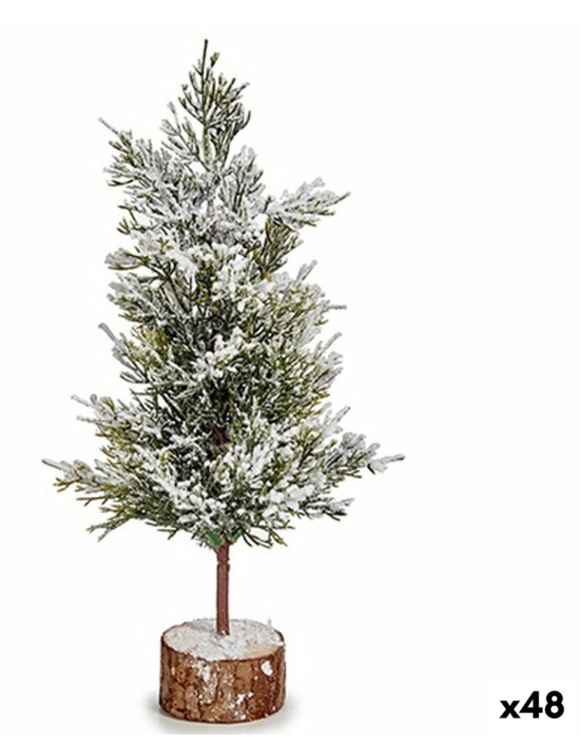 Krist+ - Árvore de Natal Castanho Verde Madeira Plástico 16 x 31 x 16 cm (48 Unidades)