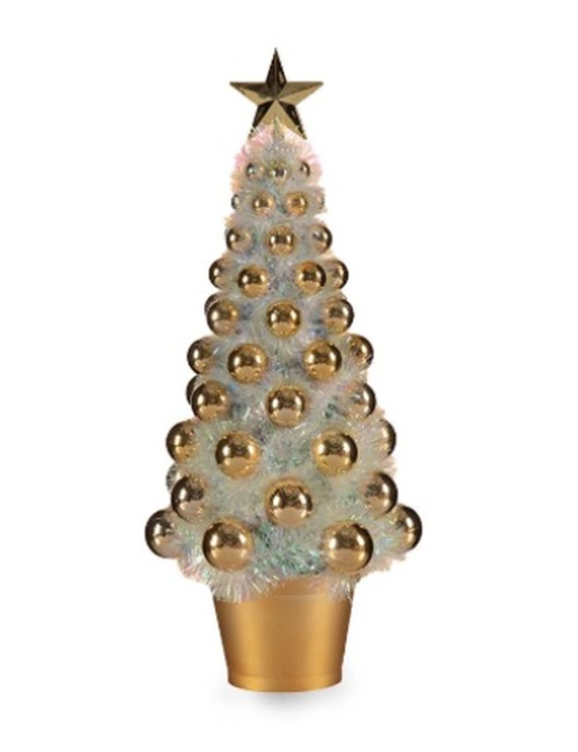 imagem de Figura Decorativa Árvore de Natal Dourado Polipropileno PET 16 x 37,5 x 16 cm (12 Unidades)2