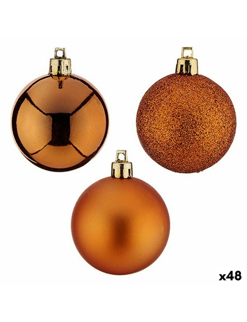 Krist+ - Conjunto de bolas de Natal Laranja 5 x 6 x 5 cm (48 Unidades)