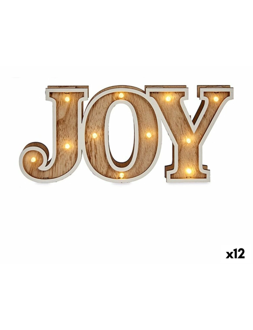 Krist+ - Figura Decorativa Joy Natural Madeira 3,7 x 11,5 x 26 cm (12 Unidades)