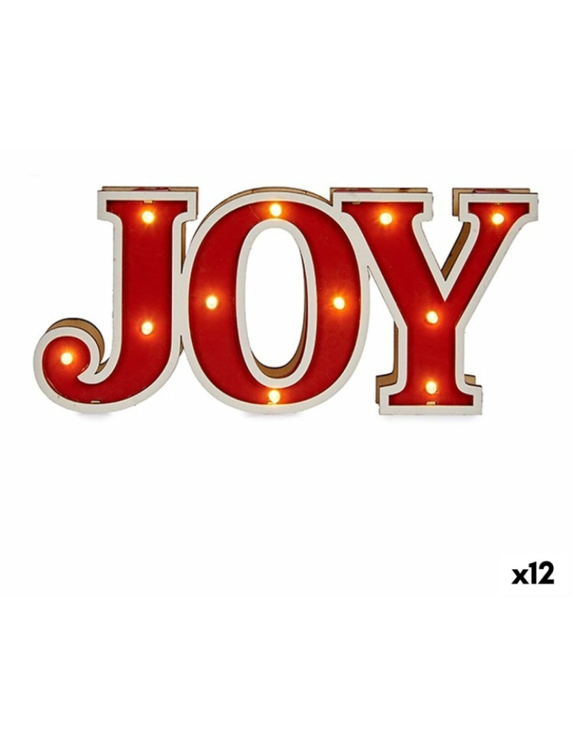imagem de Figura Decorativa Joy Vermelho Madeira 3,7 x 11,5 x 26 cm (12 Unidades)1