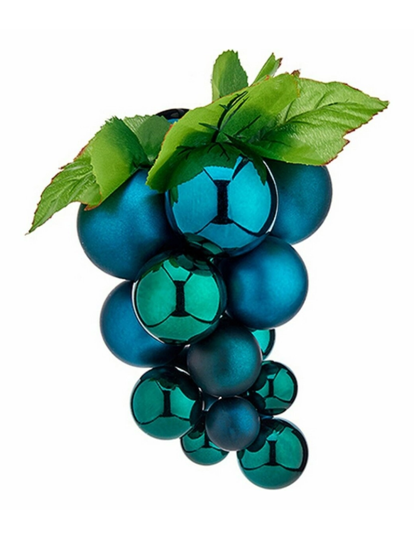 imagem de Bola de Natal Uvas Mini Azul Plástico 15 x 15 x 20 cm (14 Unidades)2