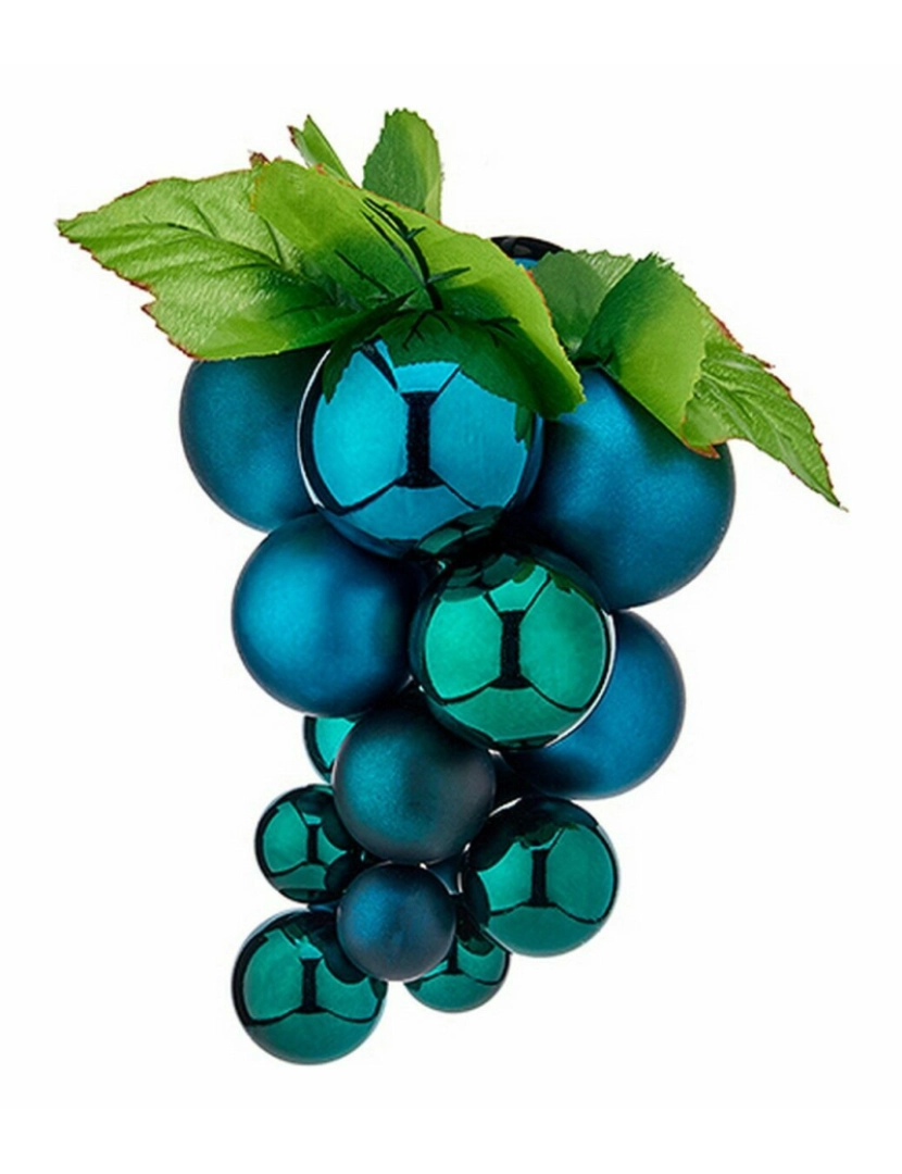 imagem de Bola de Natal Uvas Médio Azul Plástico 18 x 18 x 28 cm (12 Unidades)2