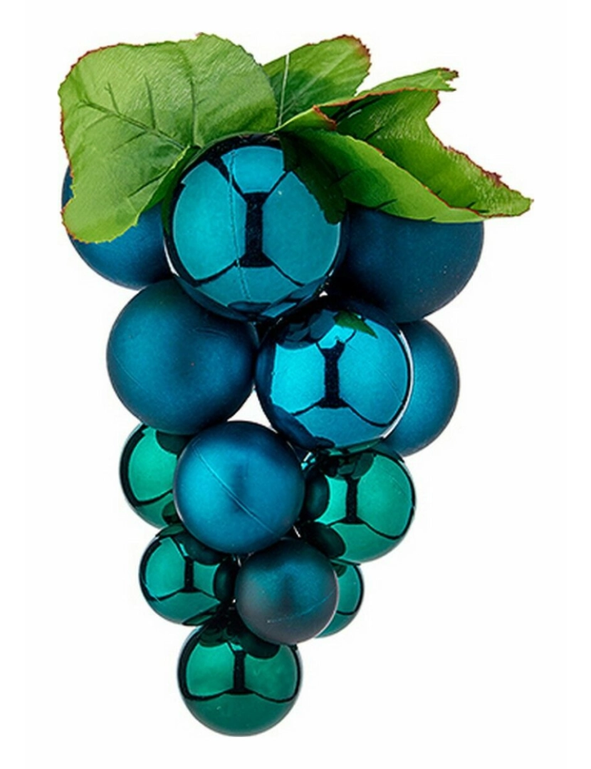 imagem de Bola de Natal Uvas Grande Azul Plástico 22 x 33 x 22 cm (8 Unidades)2