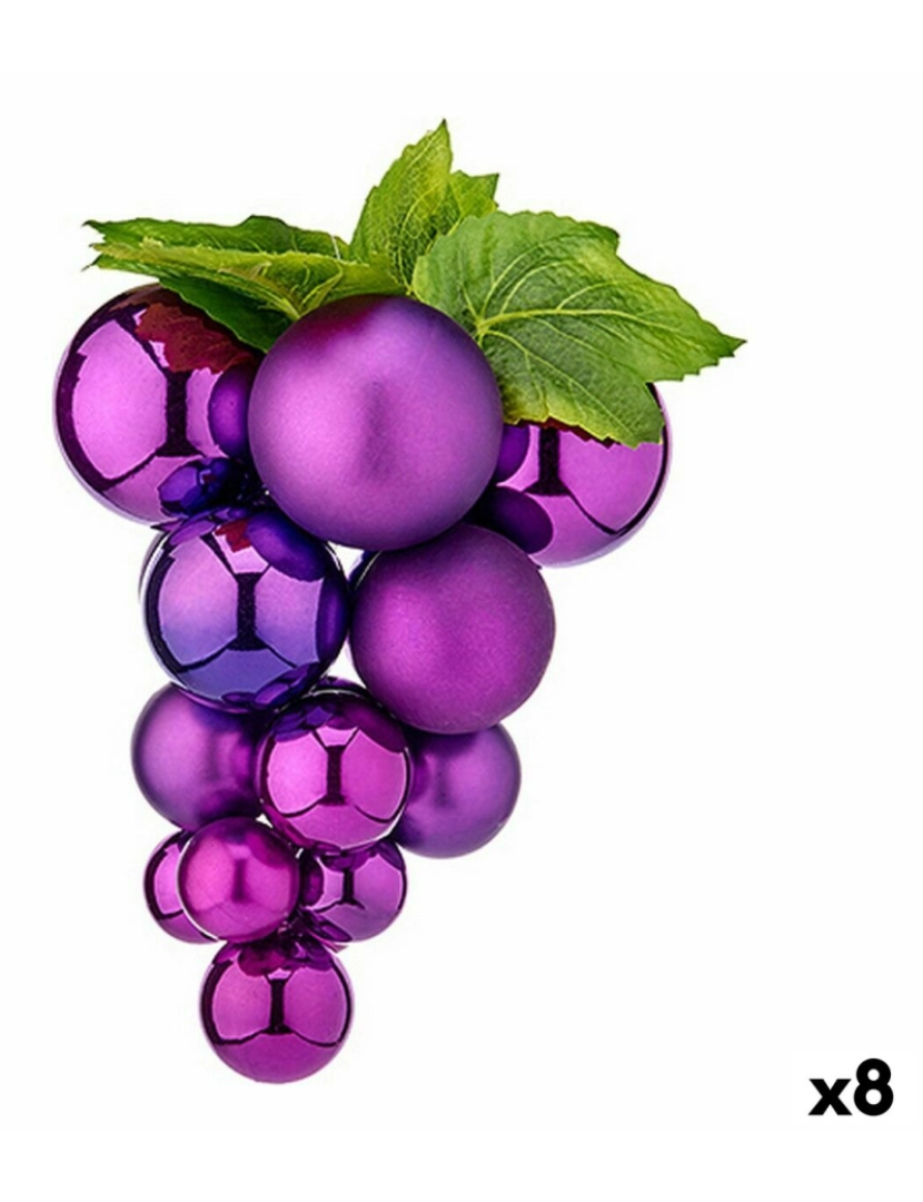 Krist+ - Bola de Natal Uvas Grande Roxo Plástico 22 x 33 x 22 cm (8 Unidades)