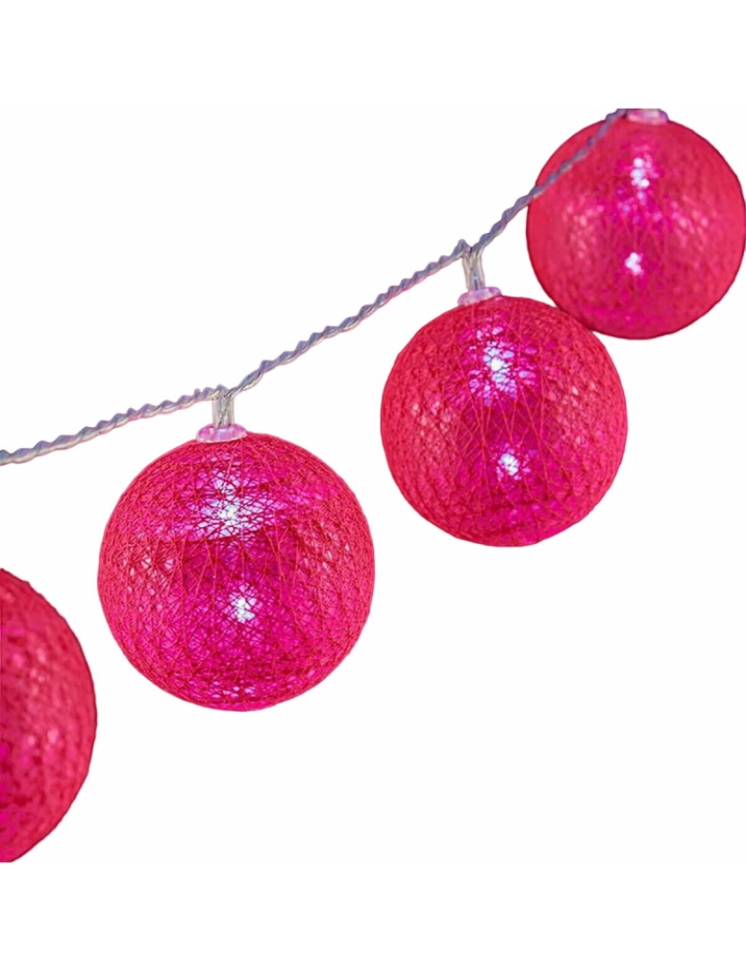 imagem de Grinalda de Luzes LED 6 x 6 x 200 cm Cor de Rosa (18 Unidades)2