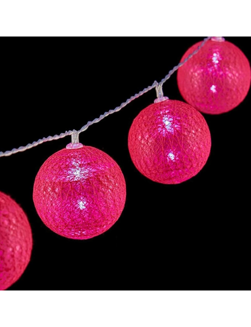 imagem de Grinalda de Luzes LED 6 x 6 x 200 cm Cor de Rosa (18 Unidades)3