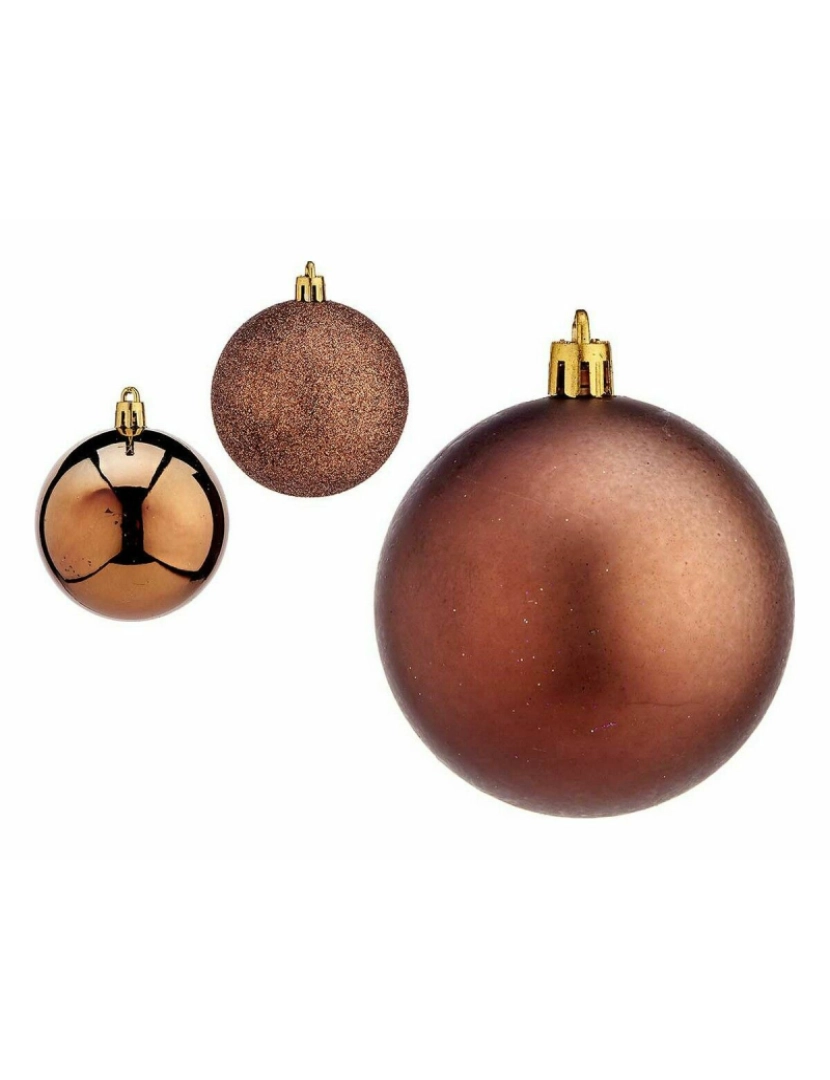 imagem de Conjunto de bolas de Natal Castanho Plástico Ø 7 cm (36 Unidades)2