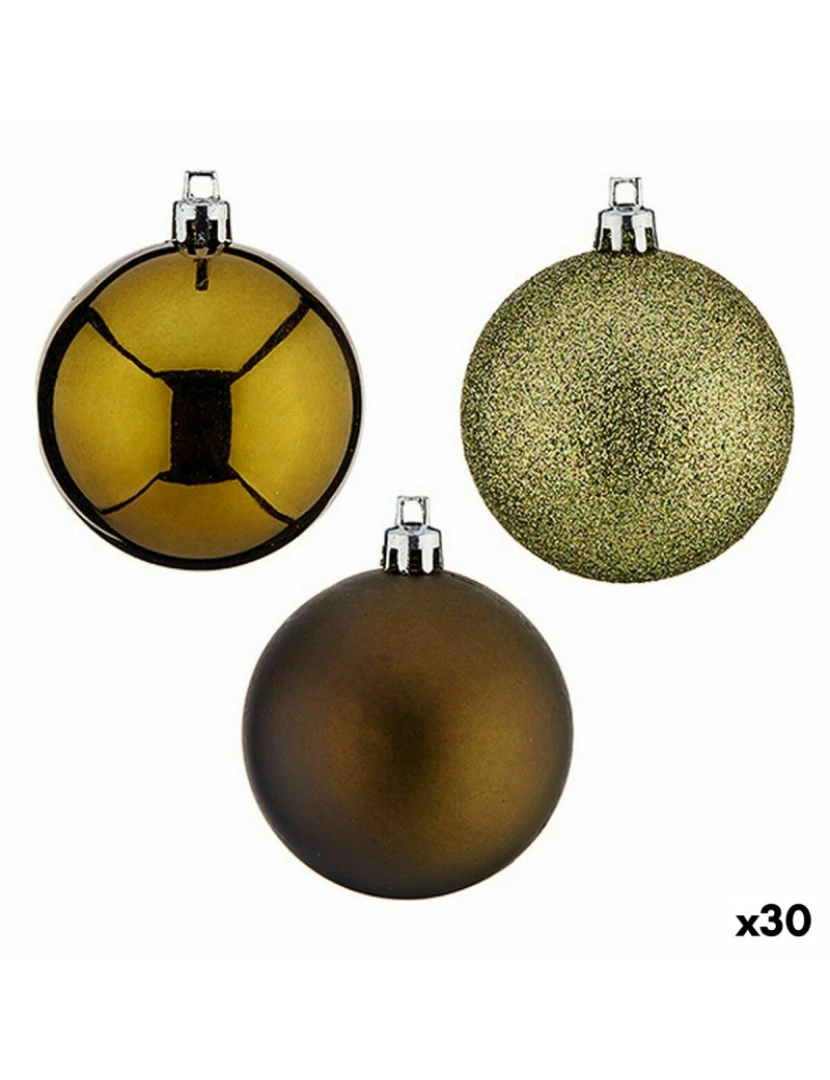 Krist+ - Conjunto de bolas de Natal Verde Plástico 6 x 7 x 6 cm (30 Unidades)