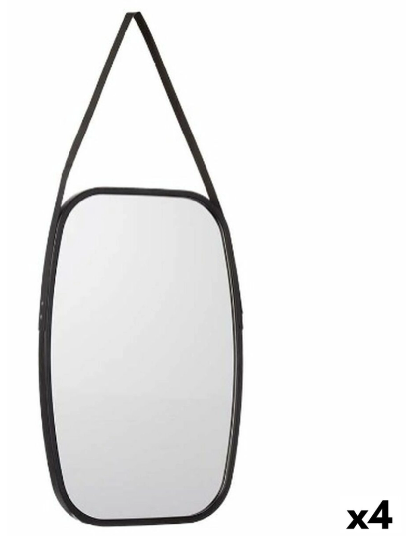 Gift Decor - Espelho de parede Preto Cristal Polipele 43 x 65 x 3 cm (4 Unidades)