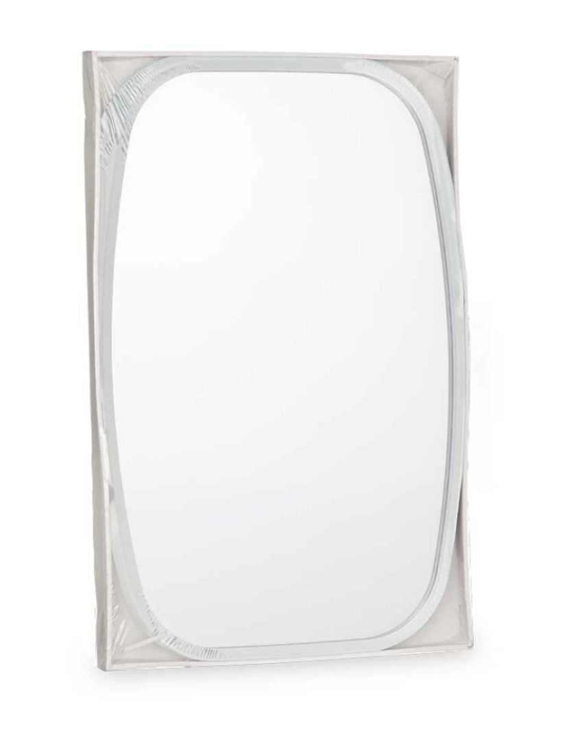 imagem de Espelho de parede Branco Preto Cristal Polipele 43 x 65 x 3 cm (4 Unidades)3