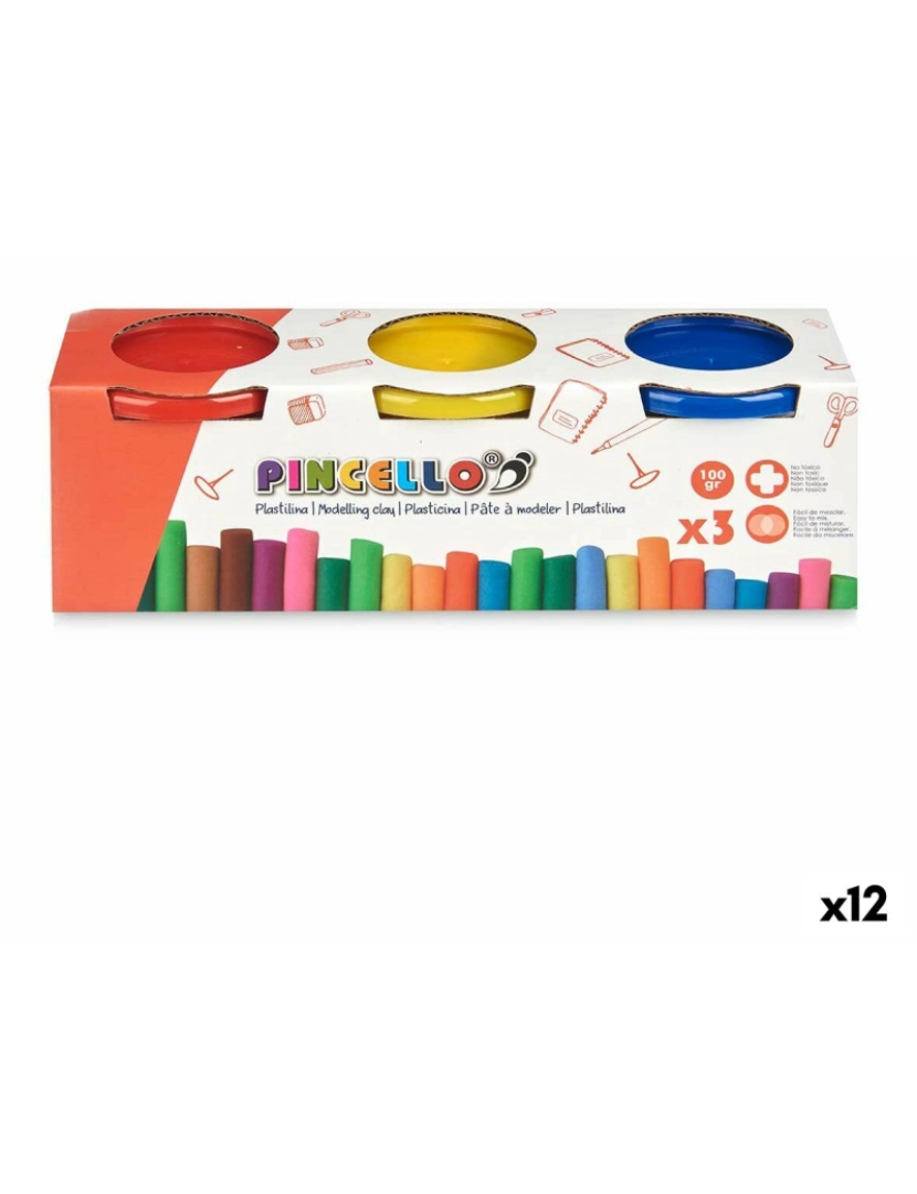 Pincello - Jogo de Plasticina (12 Unidades)
