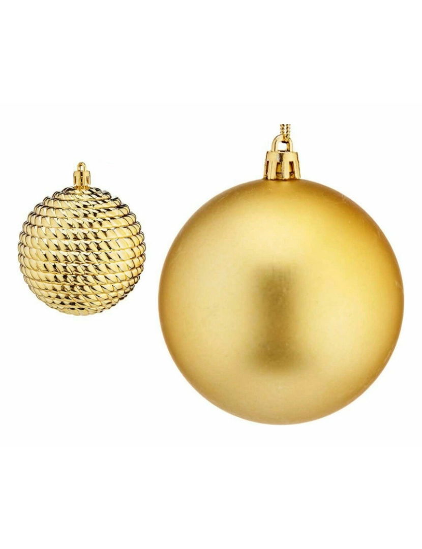imagem de Conjunto de bolas de Natal Dourado Plástico 8 x 9 x 8 cm (8 Unidades)2