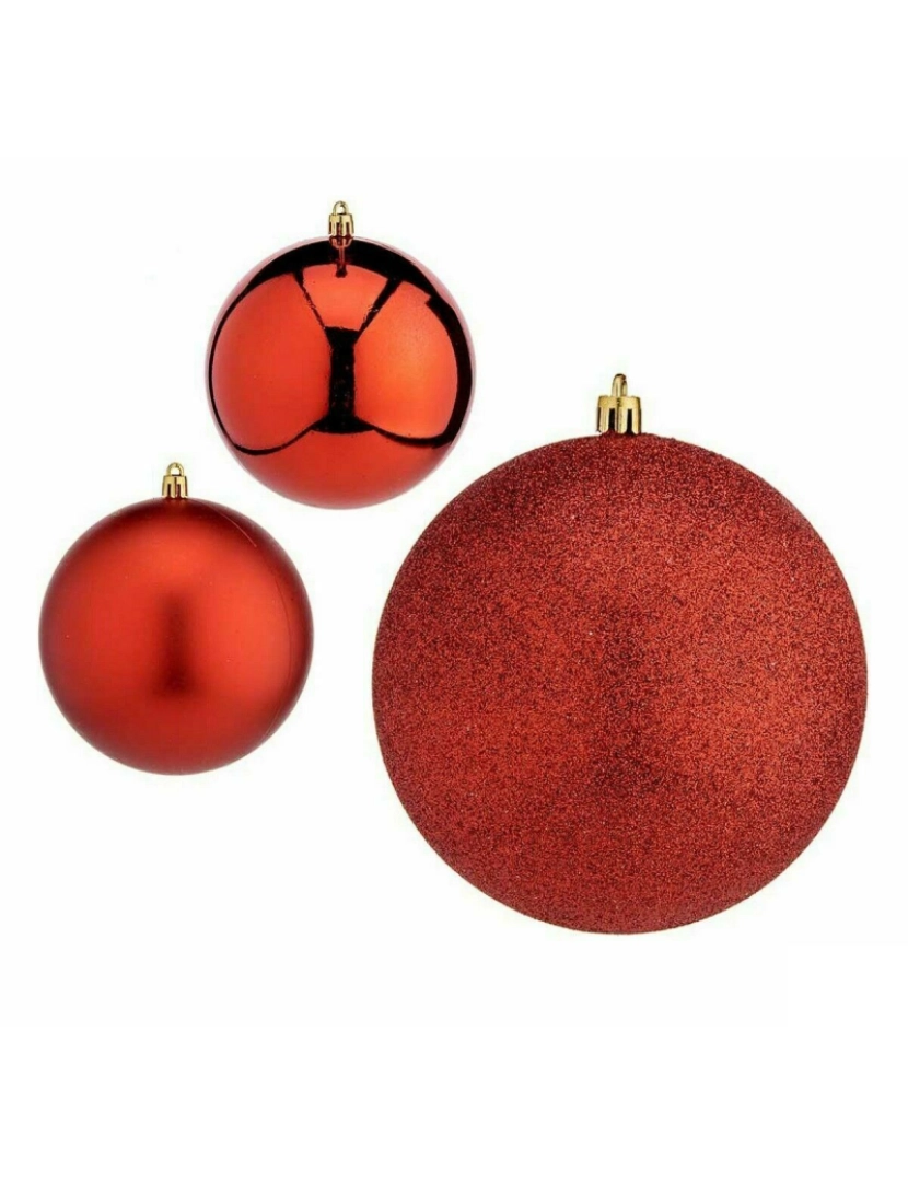 imagem de Conjunto de bolas de Natal Vermelho Plástico Ø 12 cm (6 Unidades)4