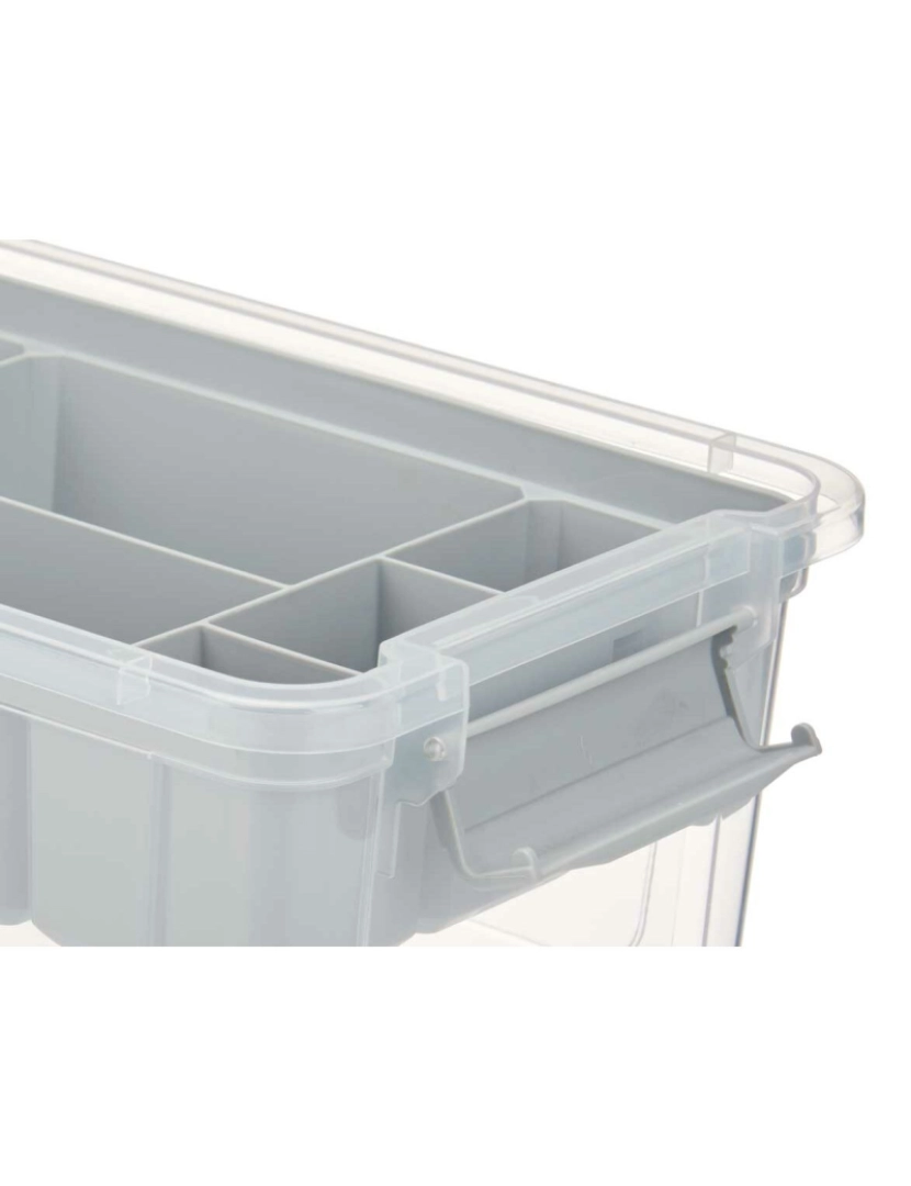 imagem de Caixa Multiusos Cinzento Transparente Plástico 5 L 29,5 x 14,5 x 19,2 cm (6 Unidades)4