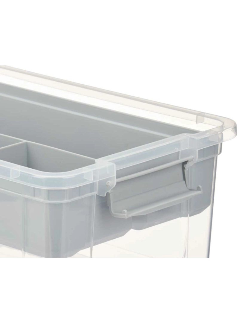 imagem de Caixa Multiusos Cinzento Transparente Plástico 9 L 35,5 x 17 x 23,5 cm (6 Unidades)4