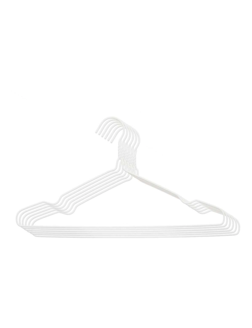 imagem de Conjunto de Cabides Branco Metal Silicone 39,5 x 20 x 0,5 cm (24 Unidades)2