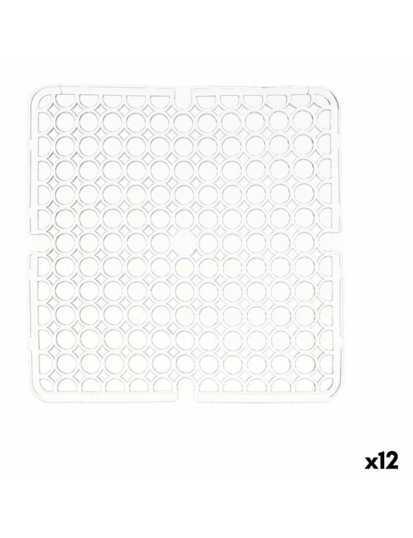 imagem de Tapete Lava-loiça Transparente Plástico 28 x 0,1 x 28 cm (12 Unidades)1