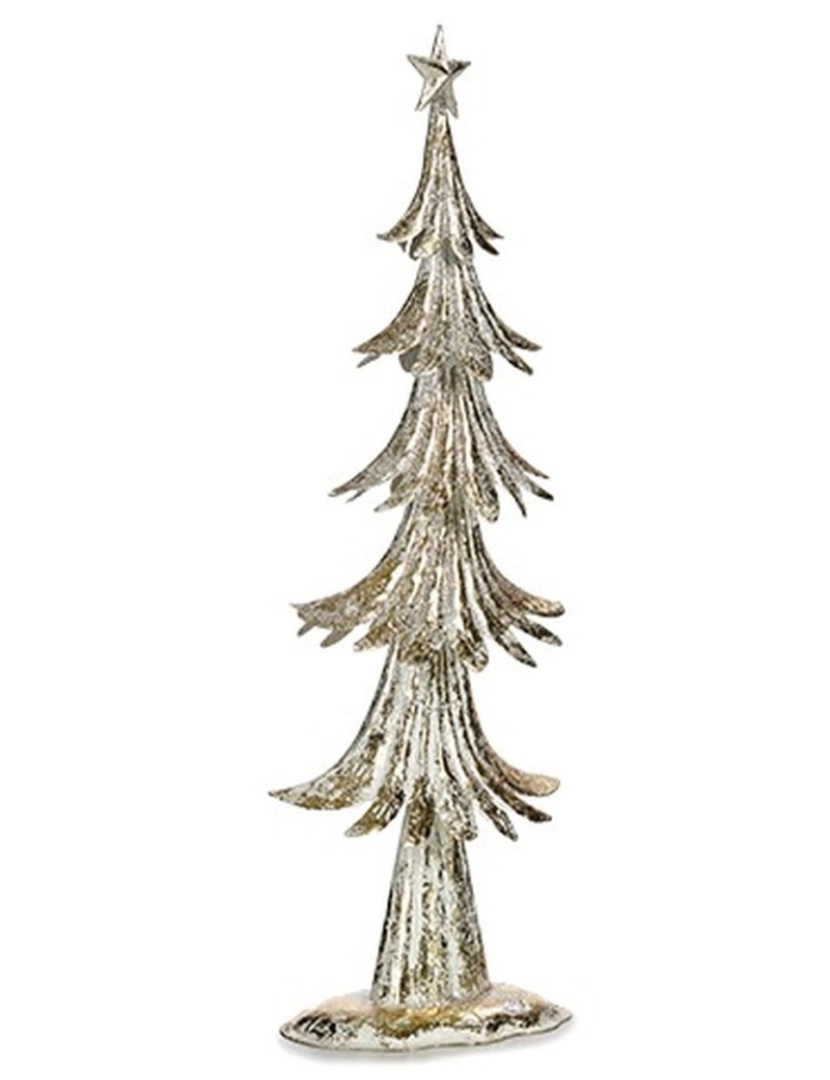 imagem de Figura Decorativa Árvore de Natal Branco Metal 12 x 50 x 18 cm (6 Unidades)2