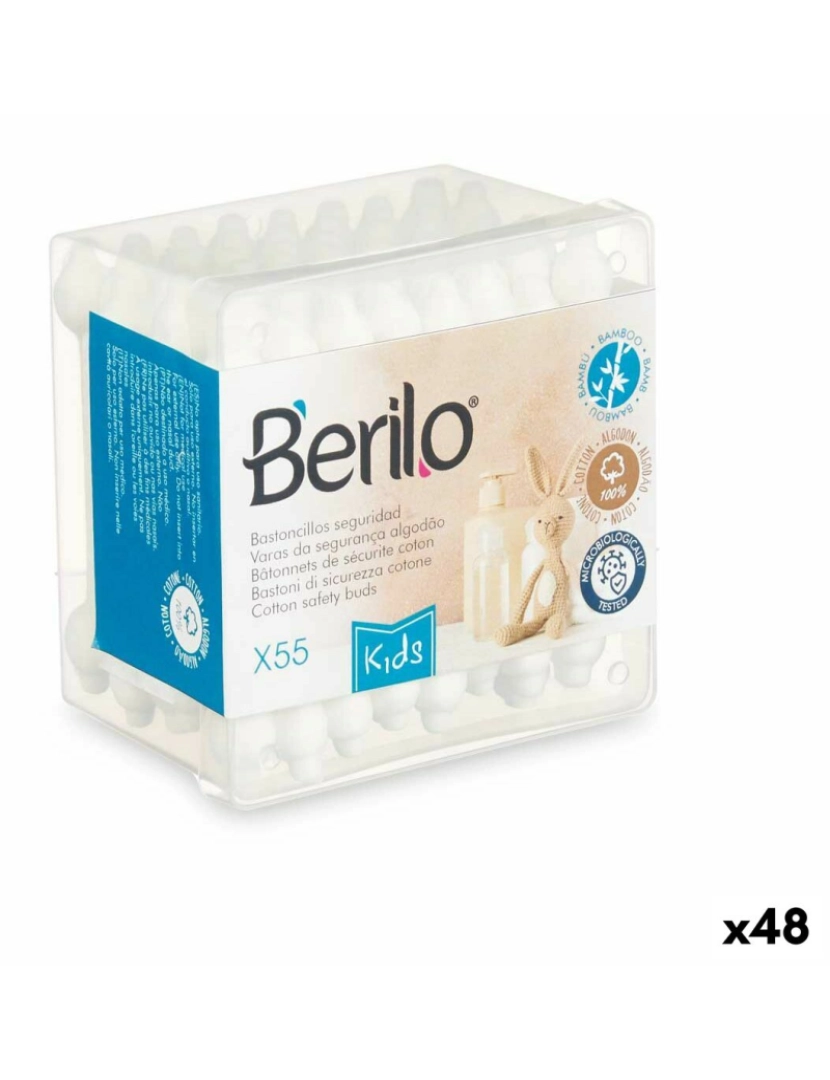 Berilo - Cotonetes de Algodão (48 Unidades)