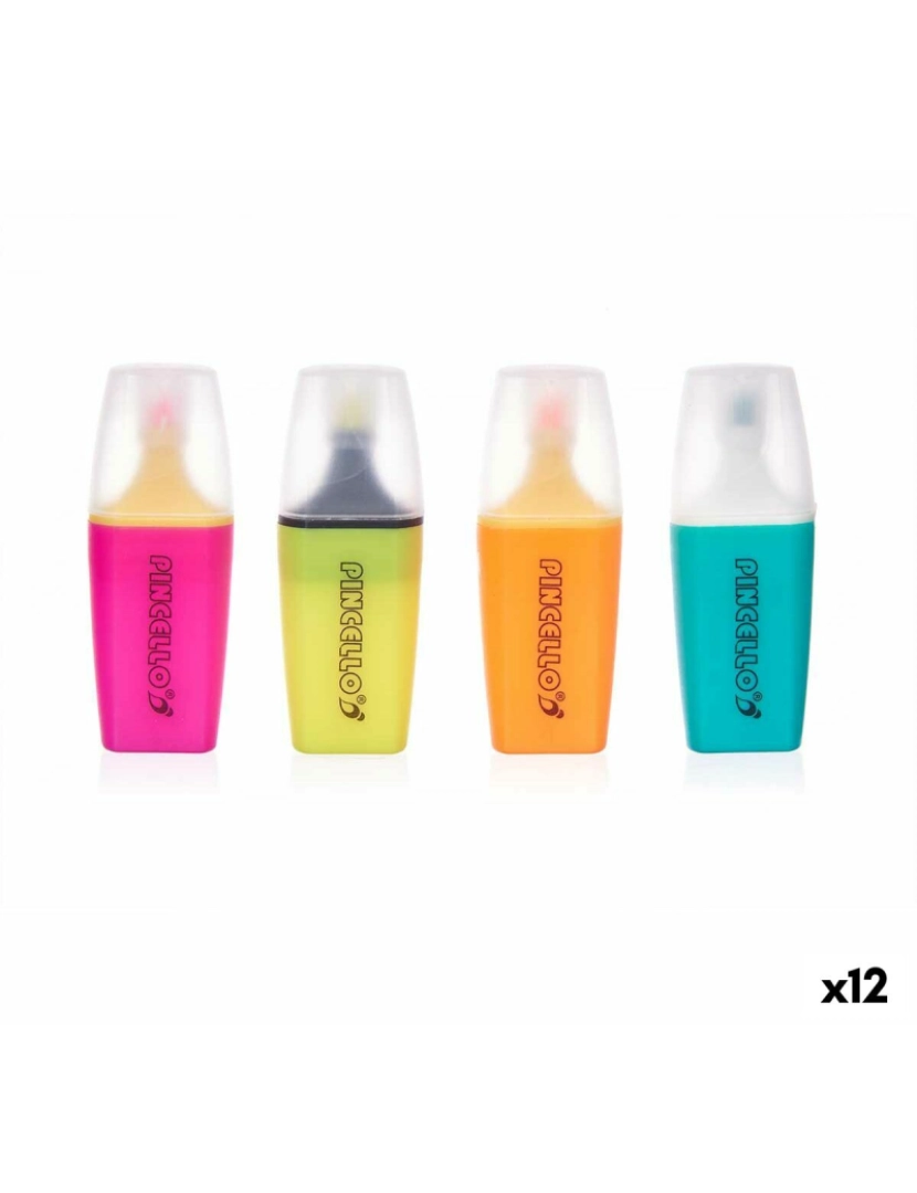 Pincello - Conjunto de Marcadores Fluorescentes Multicolor (12 Unidades)