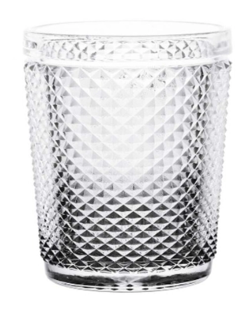 imagem de Copo Diamante Transparente Antracite Vidro 300 ml (6 Unidades)2