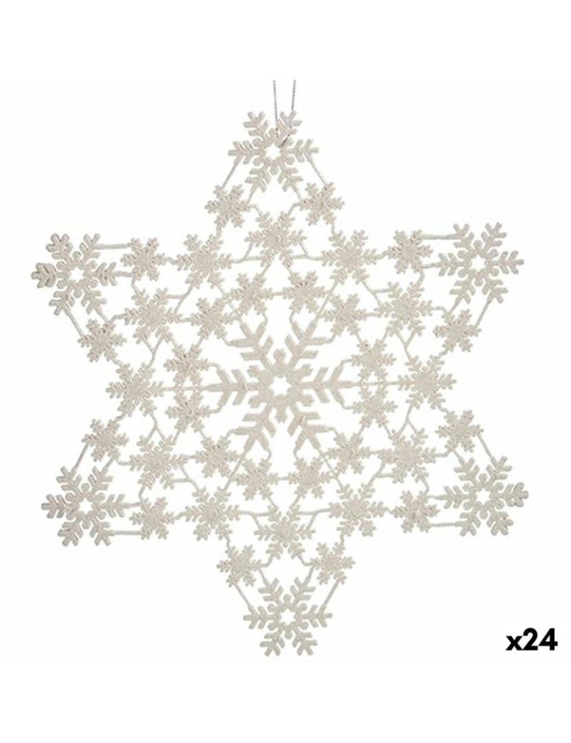 Krist+ - Adorno Natalício Estrela Madrepérola 31,5 x 32 x 0,1 cm (24 Unidades)