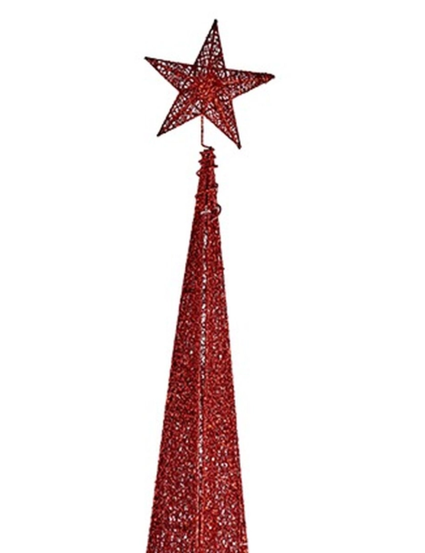 imagem de Árvore de Natal Torre Vermelho Metal Plástico 39 x 186 x 39 cm (4 Unidades)2