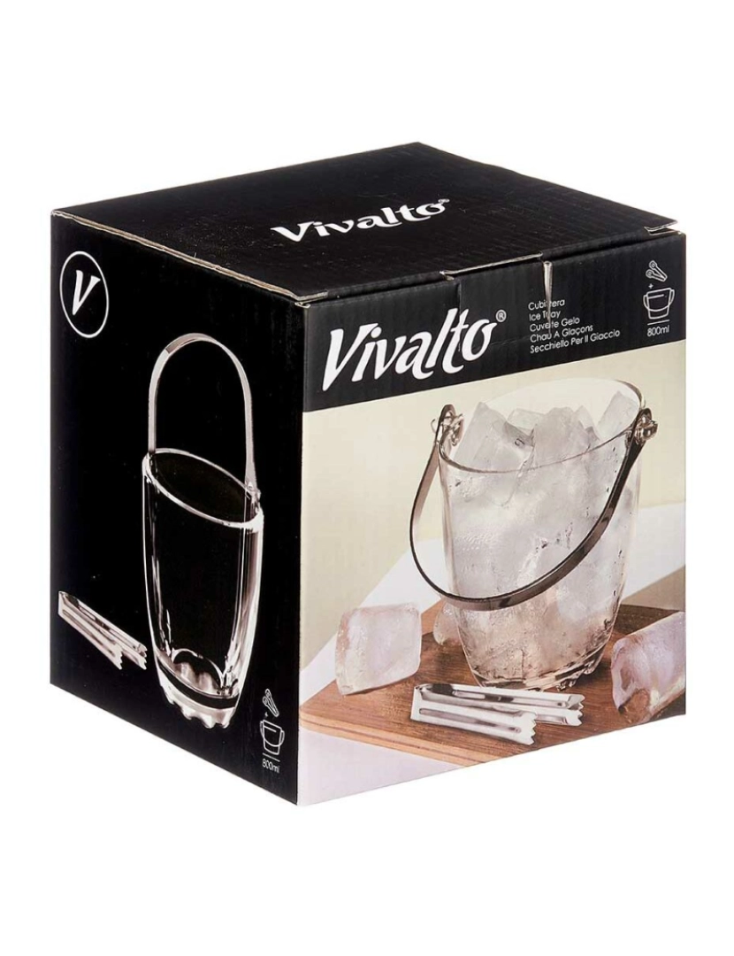 imagem de Balde de Gelo Transparente Metal Vidro 800 ml (12 Unidades)3