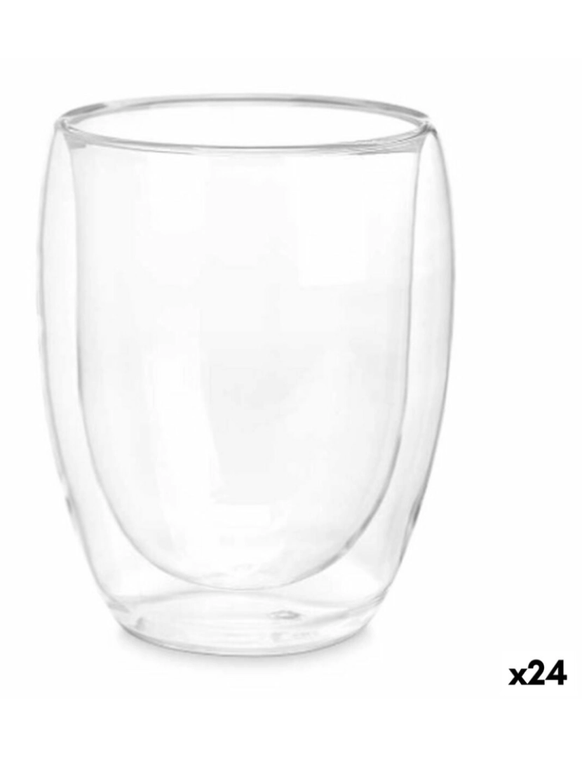 Vivalto - Copo Transparente Vidro de Borosilicato 326 ml (24 Unidades)