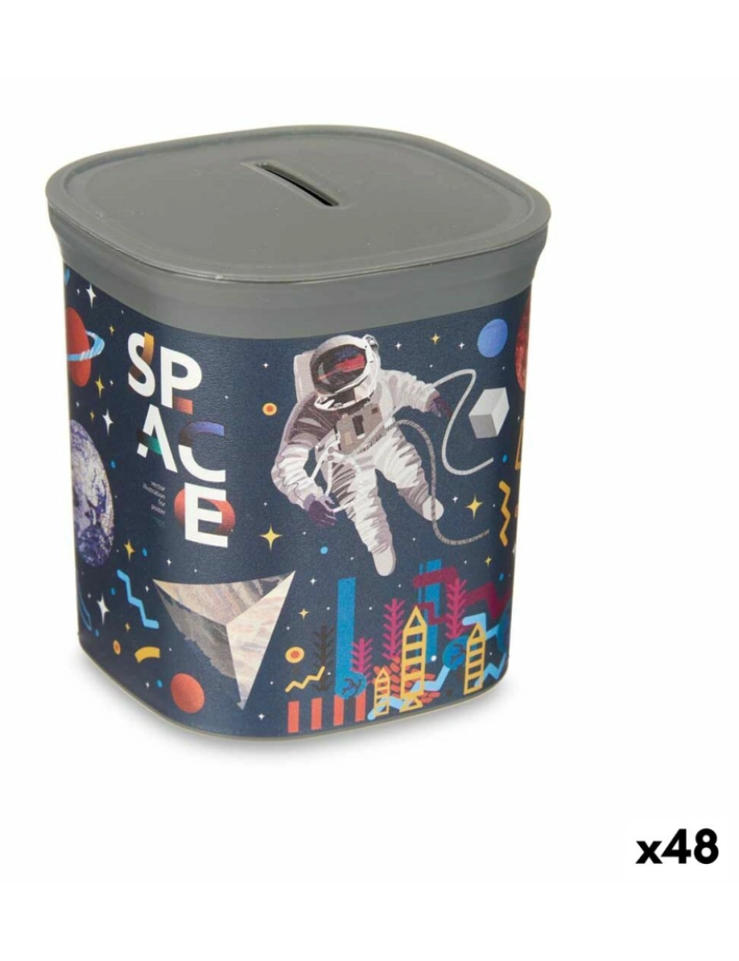 Pincello - mealheiro Multicolor Astronauta Plástico 9 x 10,2 x 9 cm (48 Unidades)