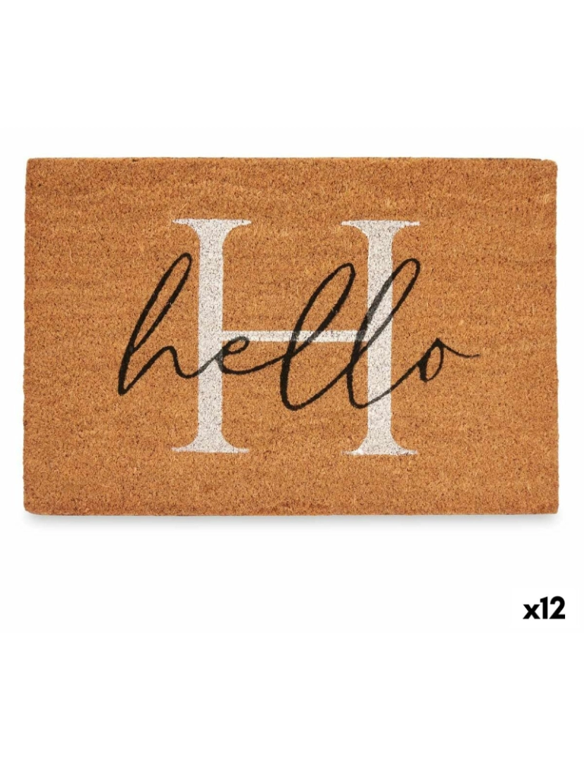 Gift Decor - Tapete Hello Branco Natural 60 x 1 x 40 cm (12 Unidades)