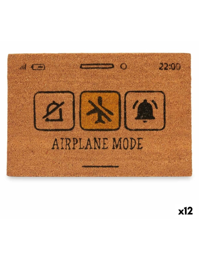 Gift Decor - Tapete Airplane Mode Amarelo Natural 60 x 1 x 40 cm (12 Unidades)