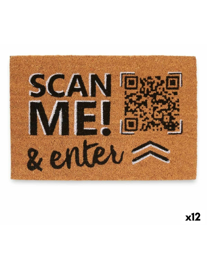 Gift Decor - Tapete Scan Me! Natural 60 x 1 x 40 cm (12 Unidades)